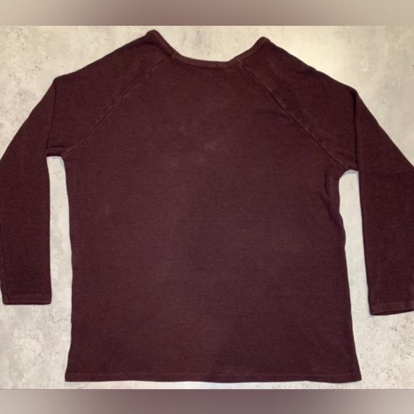 Brandy Melville Burgundy Jersey Knit Oversized Sweater, One Size (M/L) - Picture 2 of 9